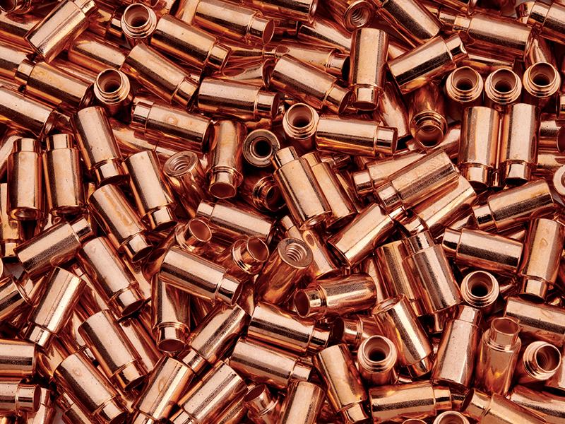 Cyanide free alkaline copper parts