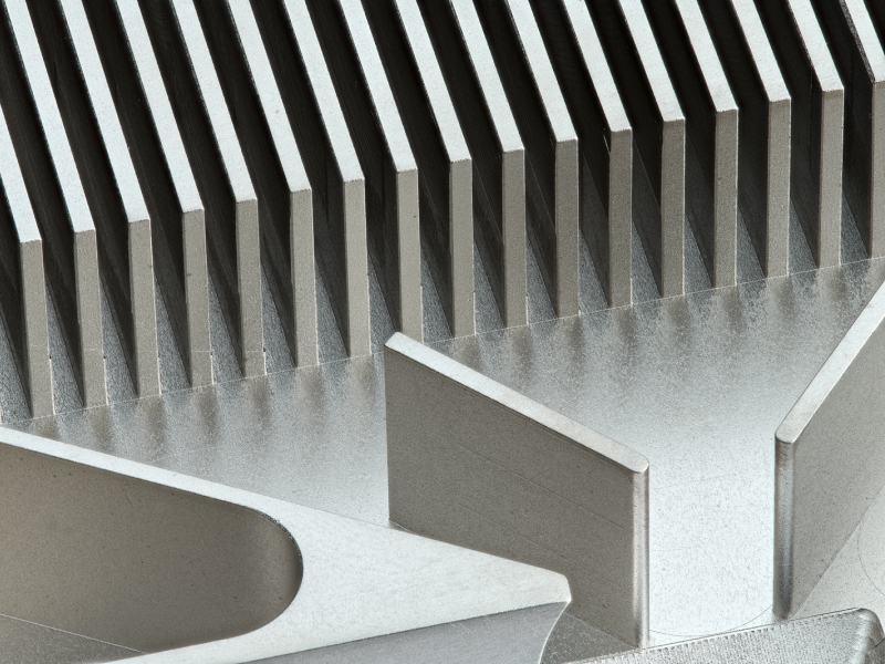Close up of an electroless nickel part