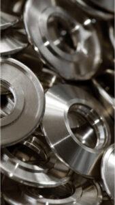 Close up of metal rings