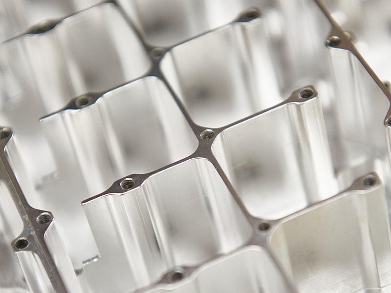 Close up of tin metal component