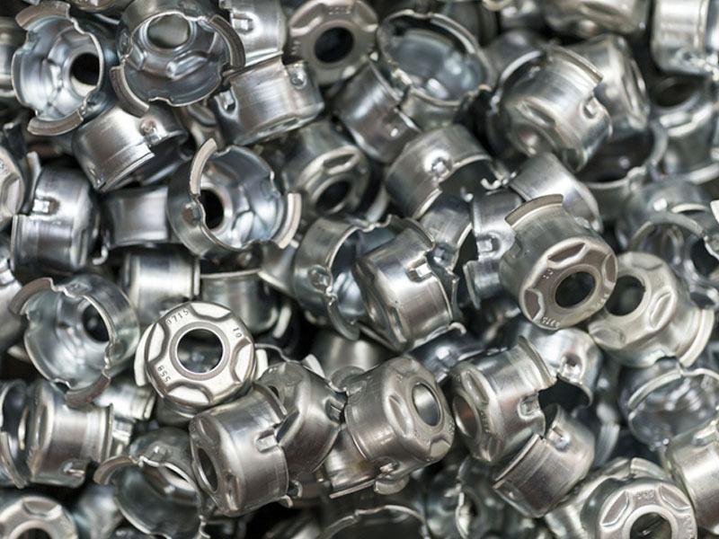 Stack of metal parts used in machinery based industry.